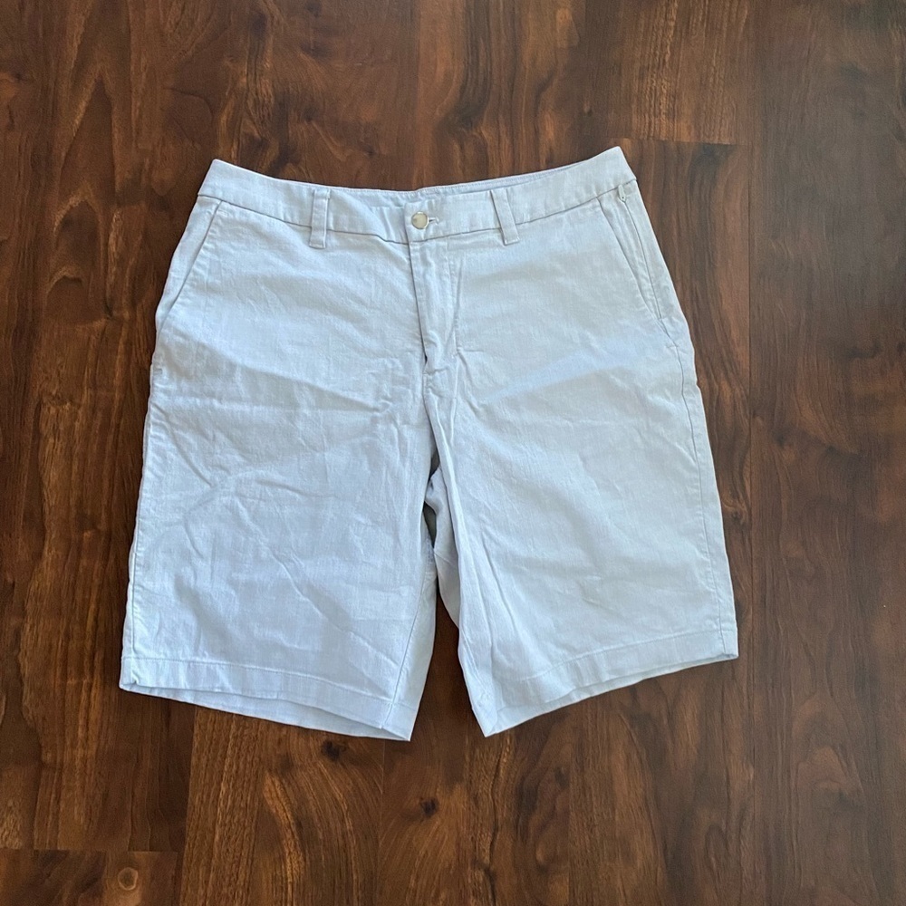 Lululemon Commission Short Qwick Oxford 11" *Relaxed Size 34 Black White Gray